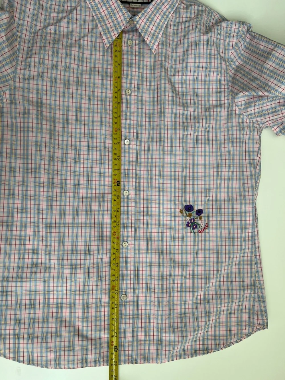 Gucci Men's Shirt size 42 Large 16 1/2 Cotton 50% Polyester 50% Special Logo New